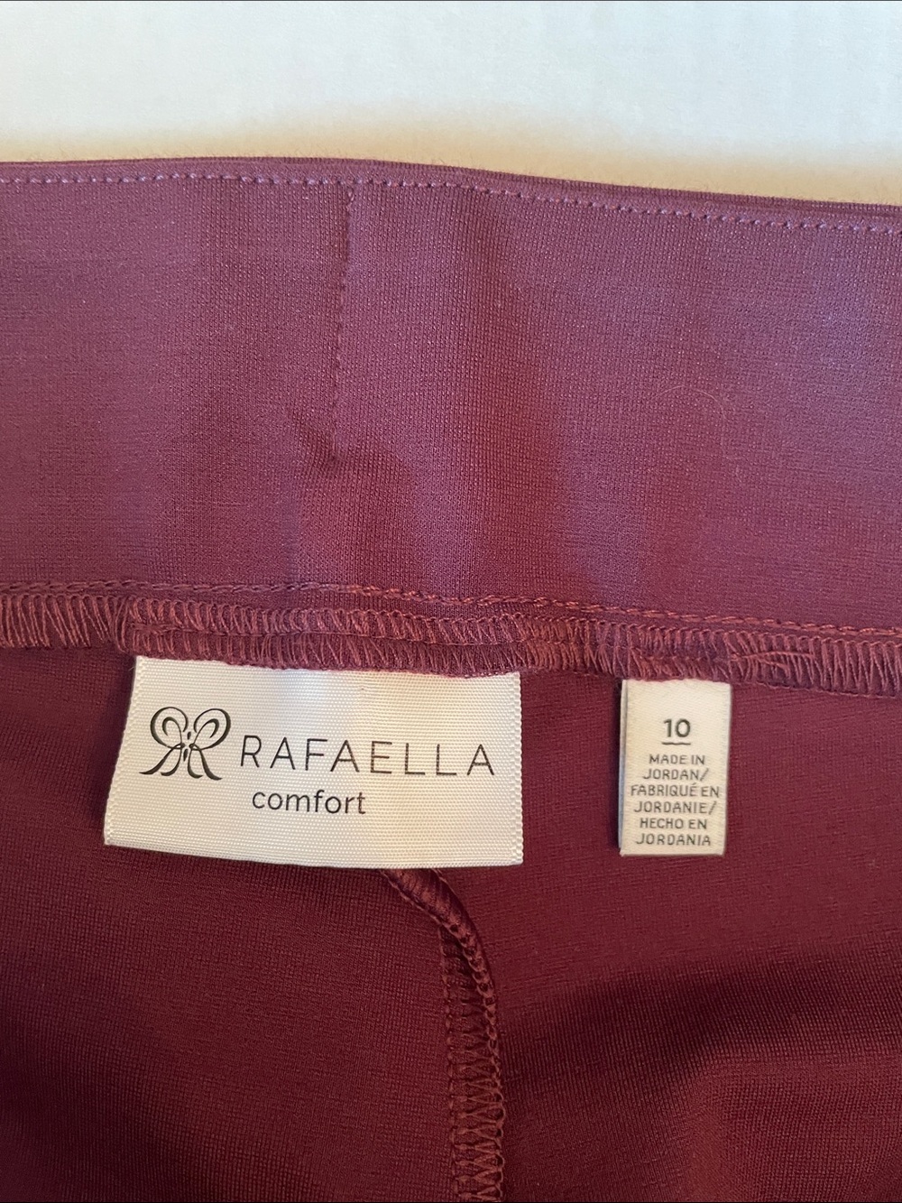 Rafaella Plum  Pants  with Gold Accent - Picture 3 of 10